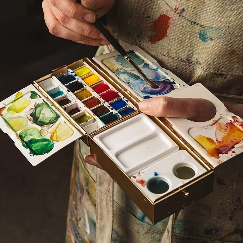 Caja de acuarela galvanizada d - Gouache Paint Set reseña y precio